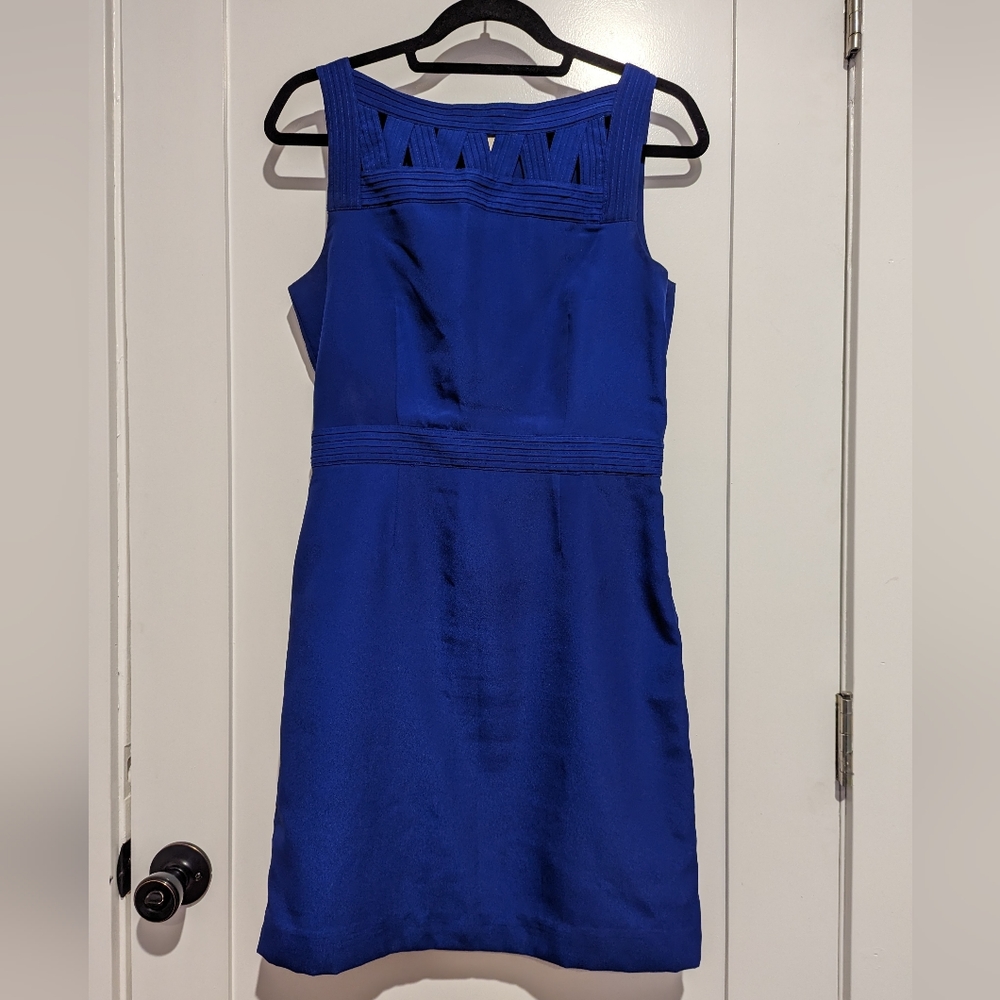 Banana Republic Solid Blue Sleeveless Dress Women's Size 6